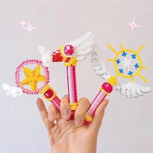 Téléchargement instantané! Lot de 3 baguettes 3D Perler Bead Motif Cardcaptor Sakura Star