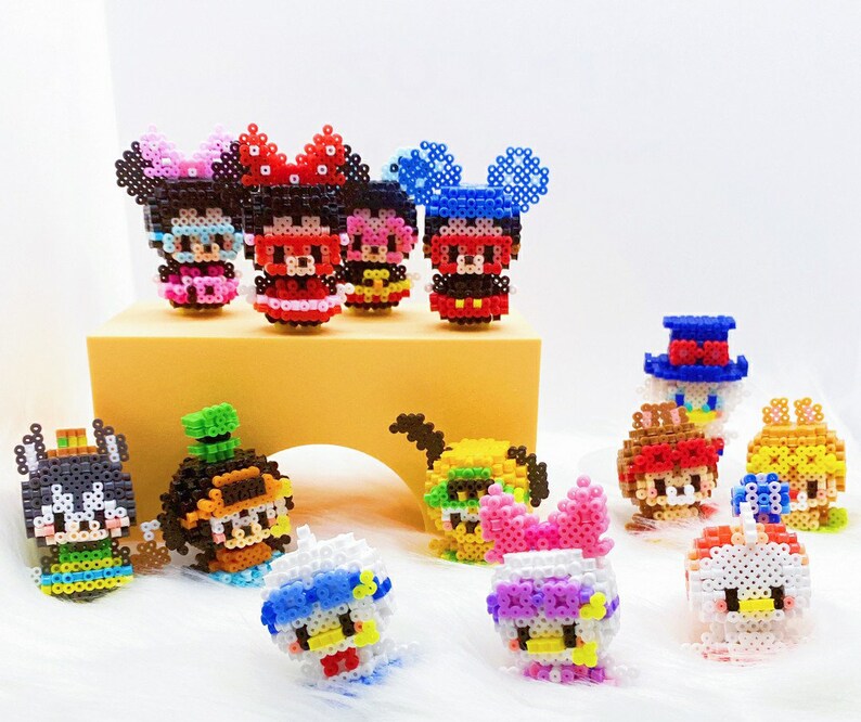 3D Perler Bead Tutorial Pattern Mickey Mouse & Friends Pool - Etsy