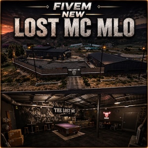 Fivem New Lost Mc Mlo, Clubhouse Custom MC Interior, ESX QBCore Qbox Standalone