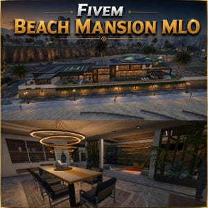Fivem Beach Mansion Mlo, New Custom Interior, ESX QBCore Qbox Standalone