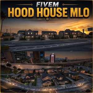 Fivem Hood House Mlo, Only Exterior, 4 Different Location, ESX QBCore Qbox Standalone