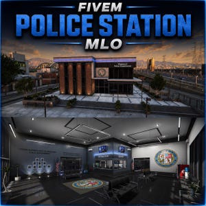 Fivem Police Station  Mlo V4, Mission Row Police Department, ESX QBCore Qbox Standalone