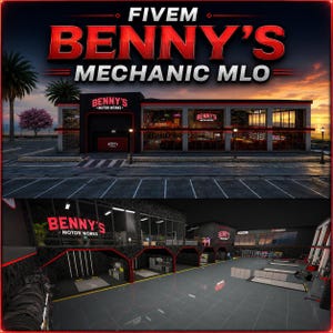 Fivem Benny's Mechanic Mlo, New Custom Interior, ESX QBCore Qbox Standalone