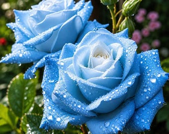 20Pcs BLUE ROSE SEEDS Live Perennial Outdoor Flowering Sun Garden