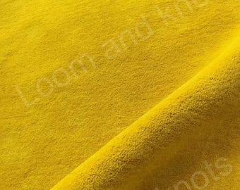 Alfombra de lana amarilla brillante tejida a mano, alfombra moderna de área lisa, alfombra de lujo a medida, decoración minimalista para sala de estar.