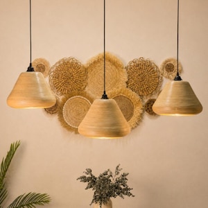 Hoement Oval Bamboo Lampshade – Warm Lighting, Dust-Resistant, Handwoven, Fits Bedside, Desk, Floor & Pendant Lamps
