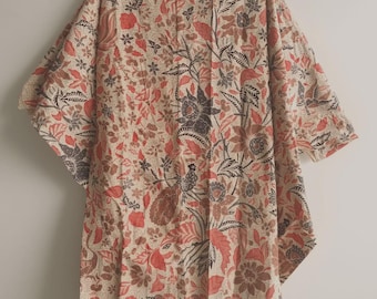Indonesian printed Batik fabric by meter diy sewing quilt batik wall decoration man shirt/kebaya sarong cotton java bali peacock ivory beige