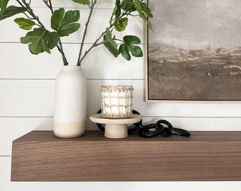 Dark Walnut Mantel - clean, consistent grain & color - custom built to your dimensions - easy install