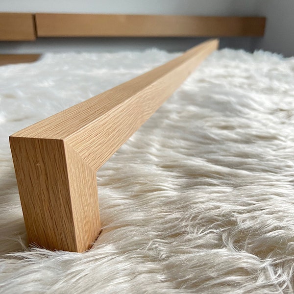 Traditional White Oak Handrail - Staircase - custom lengths available - 1.75" x 1.75"- clean lines & simple look