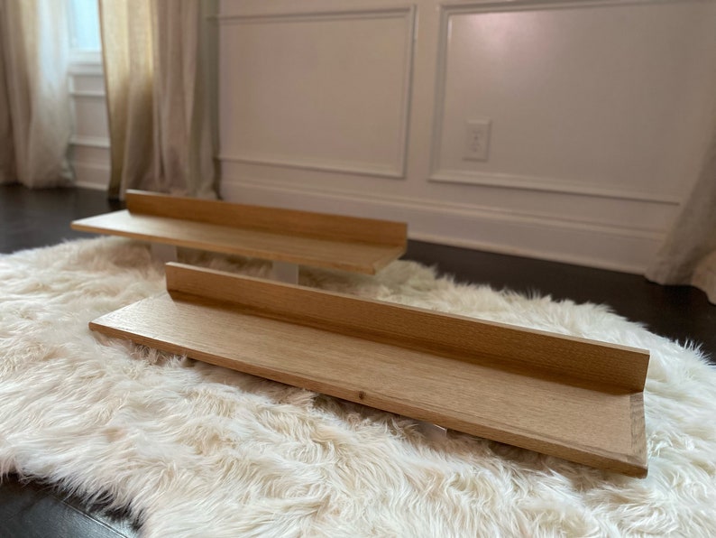 Custom White Oak Floating Shelf Etsy
