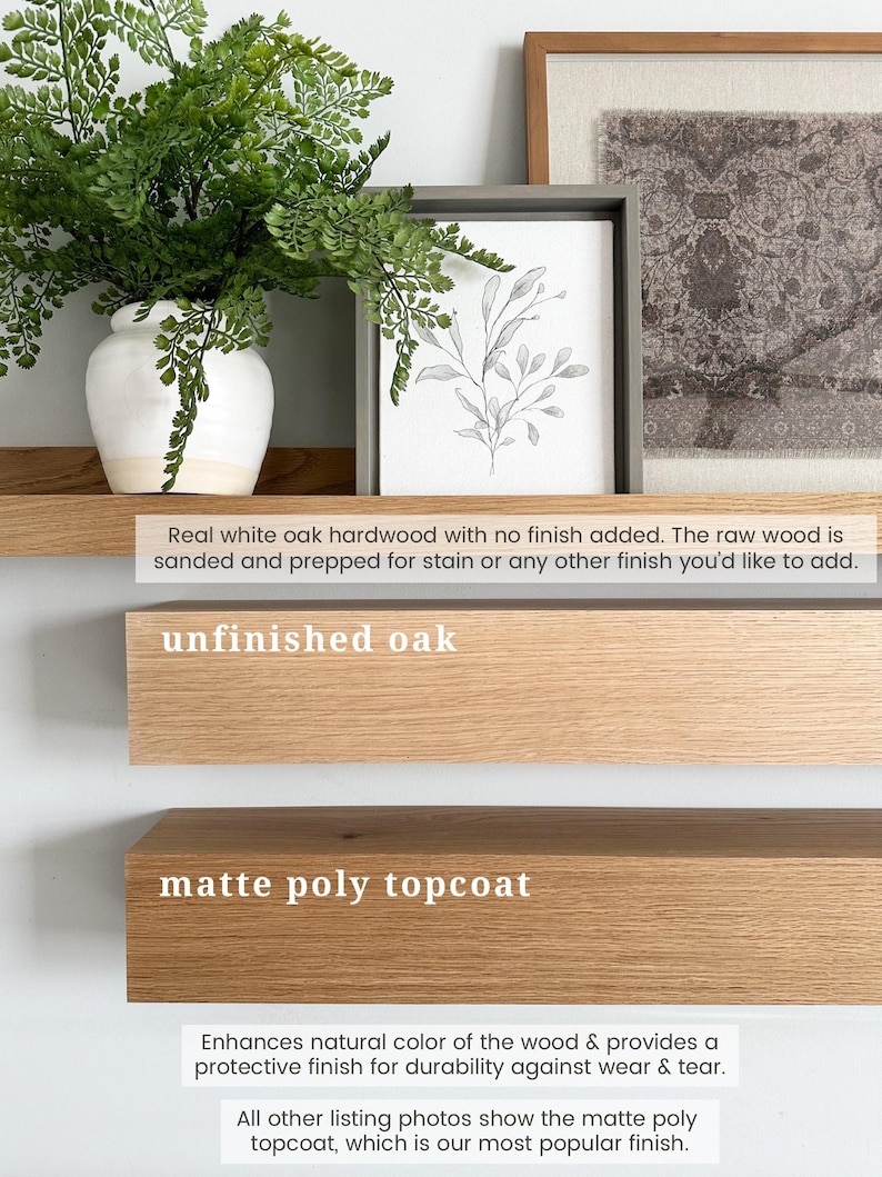 Custom White Oak Mantel - clean, consistent grain & color - built to your dimensions - easy install image 4