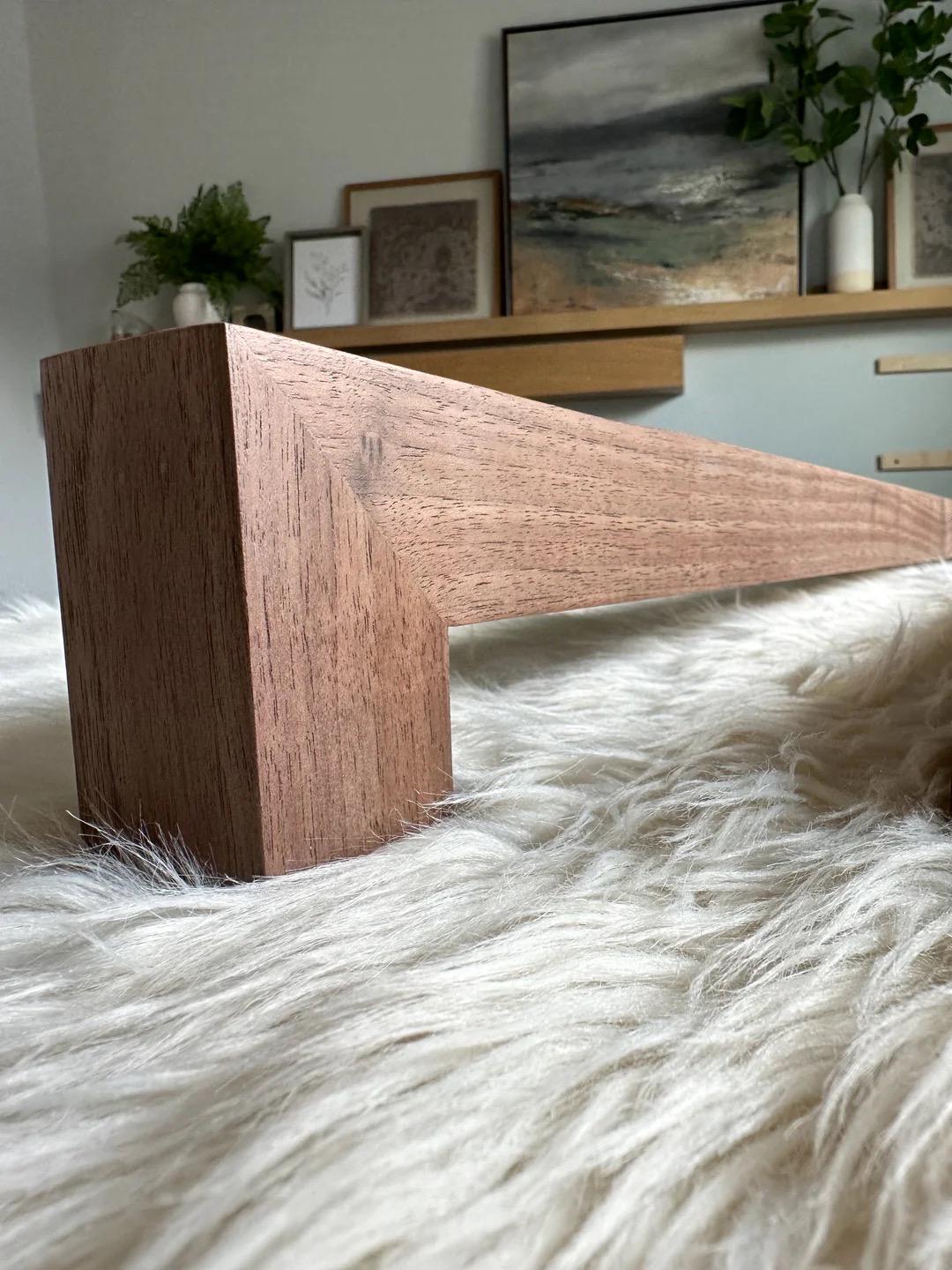 Walnut Hand Railing Dark Walnut Stair Handrail: Customizable, Modern Design, Solid Wood ...
