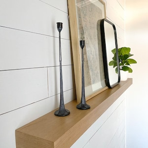 Modern White Oak Mantel - clean, consistent grain & color - built to your dimensions - easy install