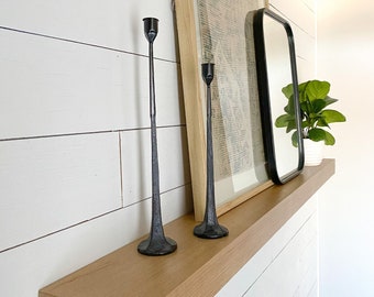 Modern White Oak Mantel - clean, consistent grain & color - built to your dimensions - easy install