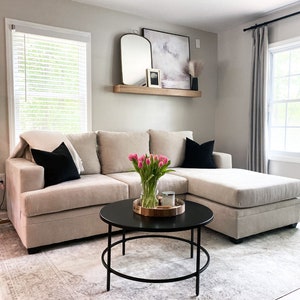 Custom White Oak fireplace mantel, built for you! Easy install using included French cleat. We use rift, quarter & live-sawn white oak hardwood, which has been locally sourced from specialty wood shops! Any dimension available. 

Mantle, wooden beam