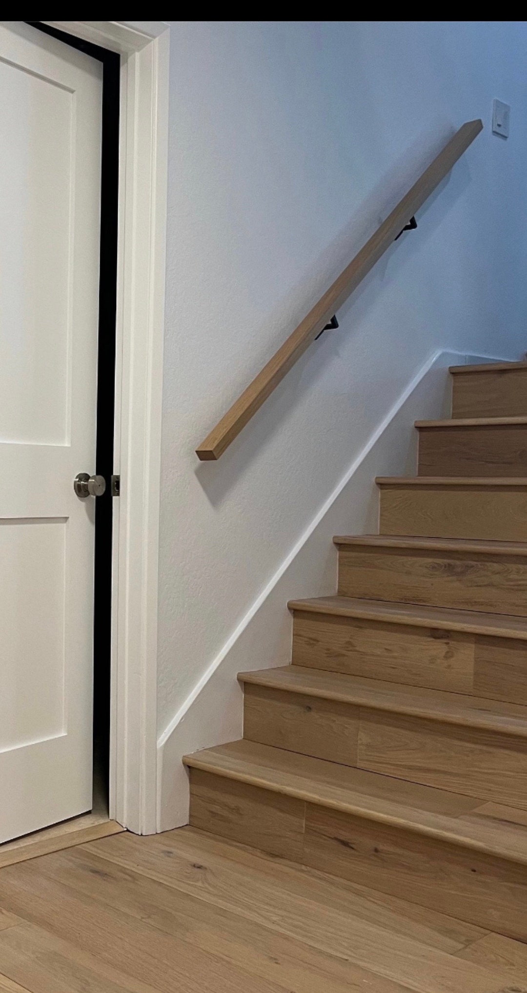 Custom White Oak Modern Staircase Handrail 2.25 W X 1.33 H Custom
