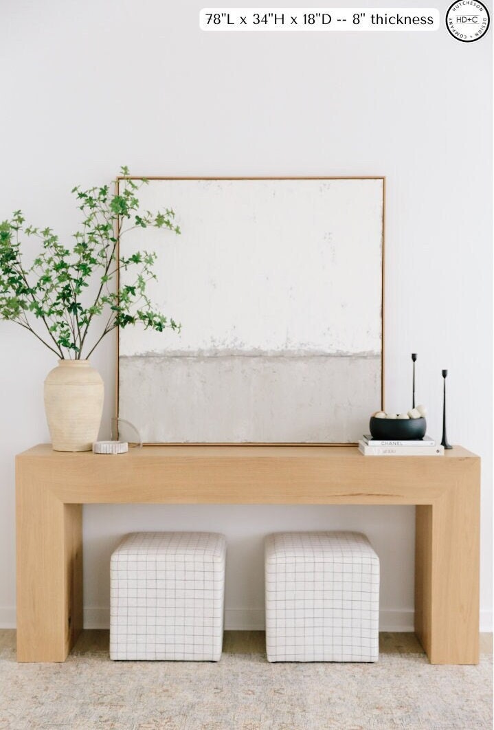White oak 2024 entryway table
