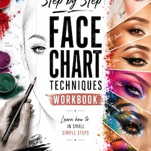 Arbeitsbuch für Gesichtsanalysetechniken | Professioneller Make-up-Praxisleitfaden (Digitaler Download)