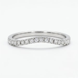 0,25 CT Vigselring med Runda Labbodlade Diamanter | Stapelbar Ring