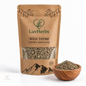 Thyme Flowers & Leaf, Wild Thyme, Thymus serpyllum, Herbal Tea,