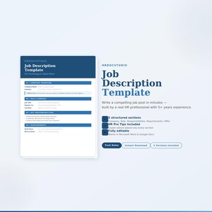 Sjabloon voor functiebeschrijvingen in de technische sector | Functies als software engineer en productmanager | Word-document voor HR-werving