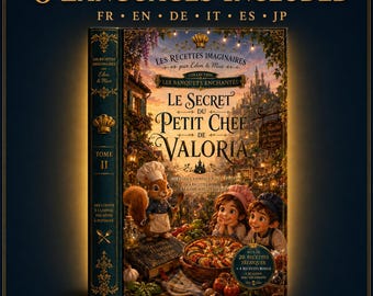 Livre de recettes fantasy PDF A4, Tome 2 – 24 recettes illustrées en 6 langues