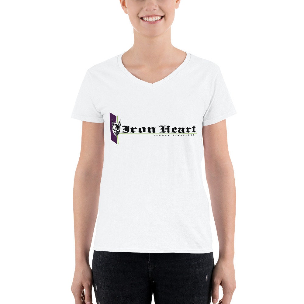 Iron Heart Women's Casual VNeck Shirt Etsy