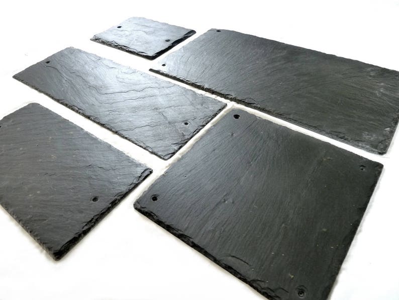 Slate House Signs Blank Plaques Rustic Decor Predrilled Etsy UK