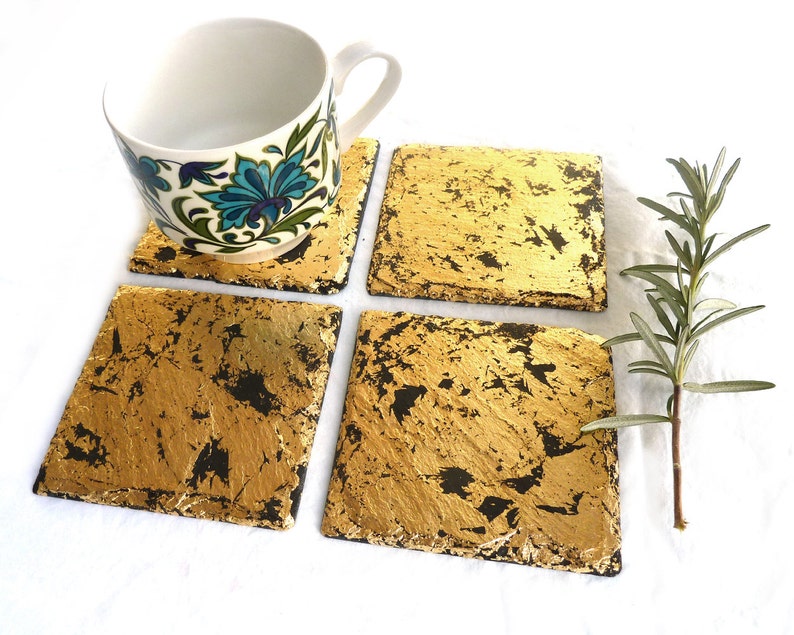 Slate & Copper coasters placemats handmade in UK Etsy