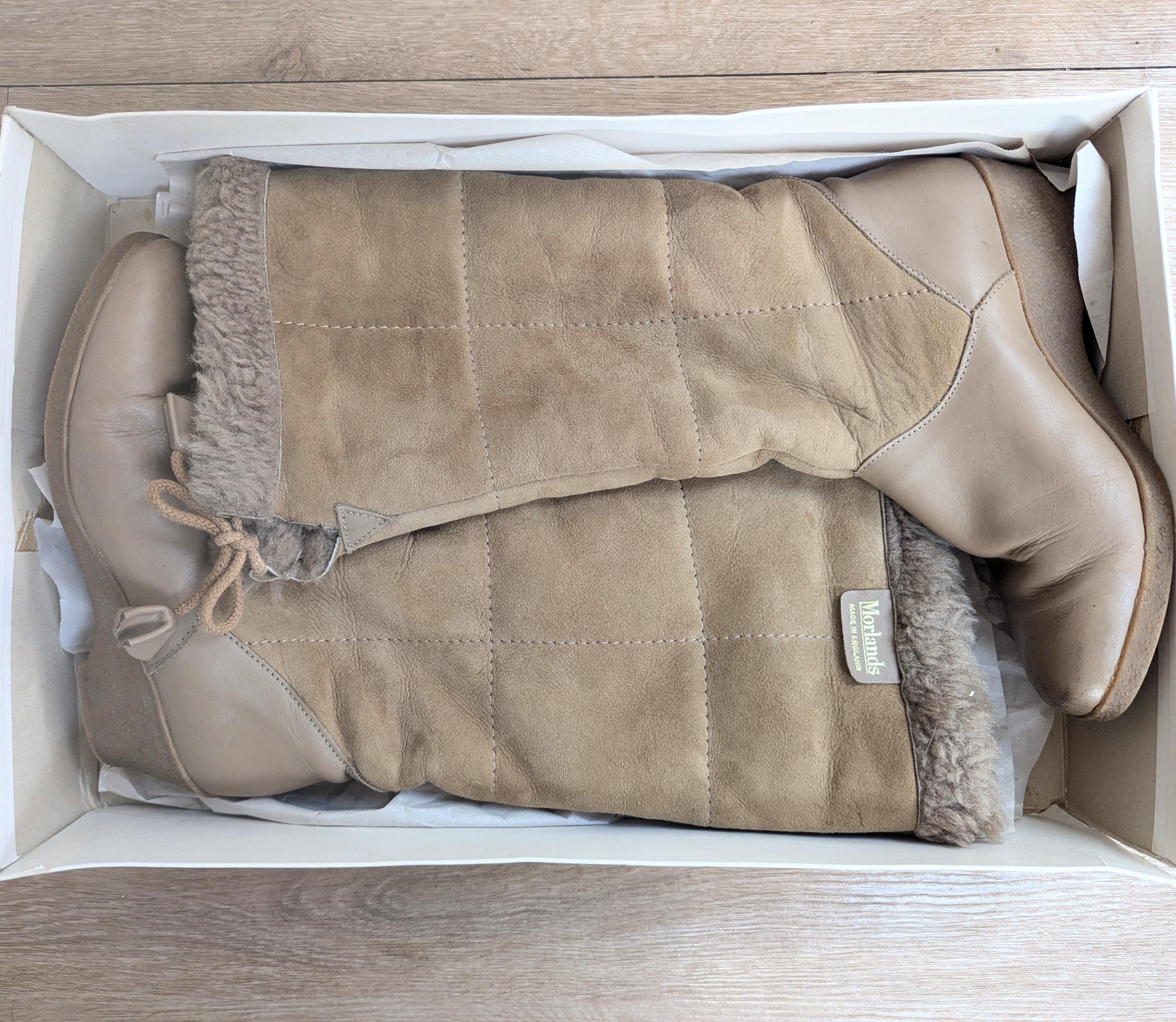 Vintage Morlands Sheepskin Boots, 1970s 1980s Original Boots 