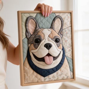 Patrón Kinusaiga personalizado para retratos de mascotas a partir de tu foto, plantilla de arte textil personalizada sin costuras, recuerdo para perros y gatos, PDF imprimible en 3 tamaños.