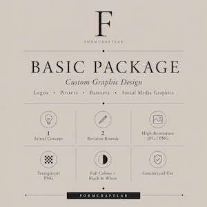 Basic Logo Design Package | Formcraftlab Small Business Branding | Affordable Branding