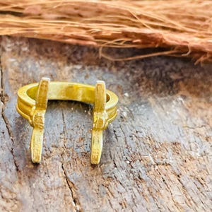 Gold Dragonfly Ring Women | Dainty Bypass Band | 18K Plated Brass Metalwork | Anniversary For Her | Nature Insect Statement Solitaires