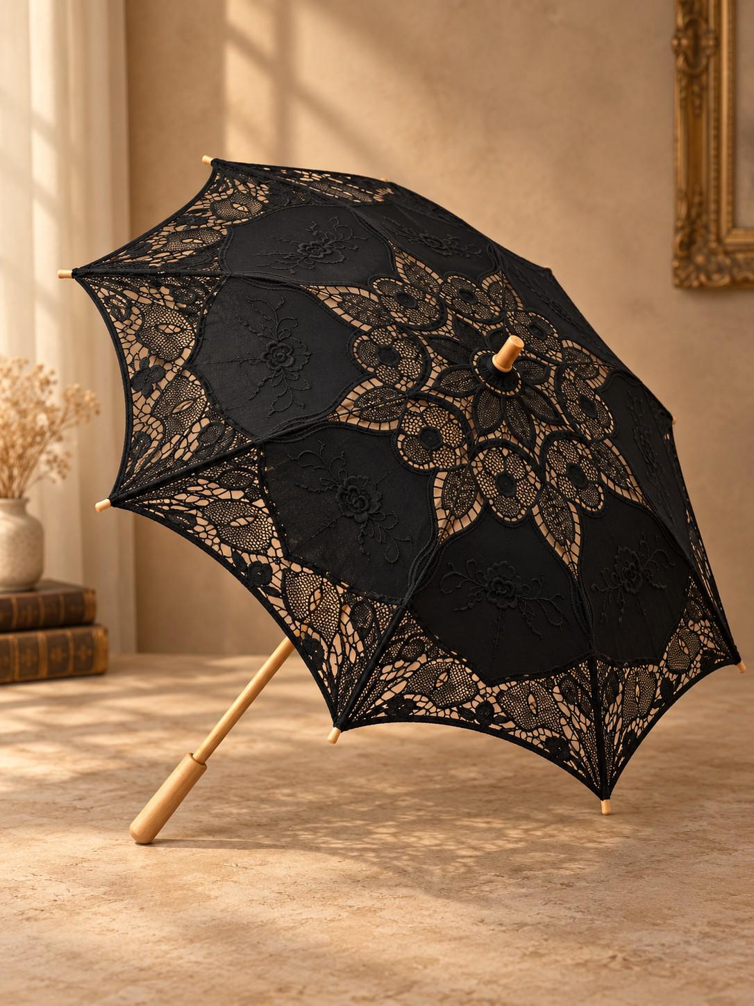 Wood Handle Umbrella Vintage - Etsy