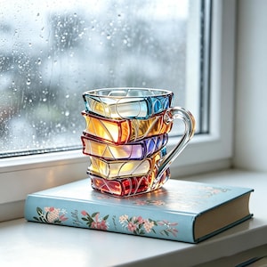 Modern Gradient Glass Cup, Handcrafted Drinkware, Unique Gift for Friends & Family