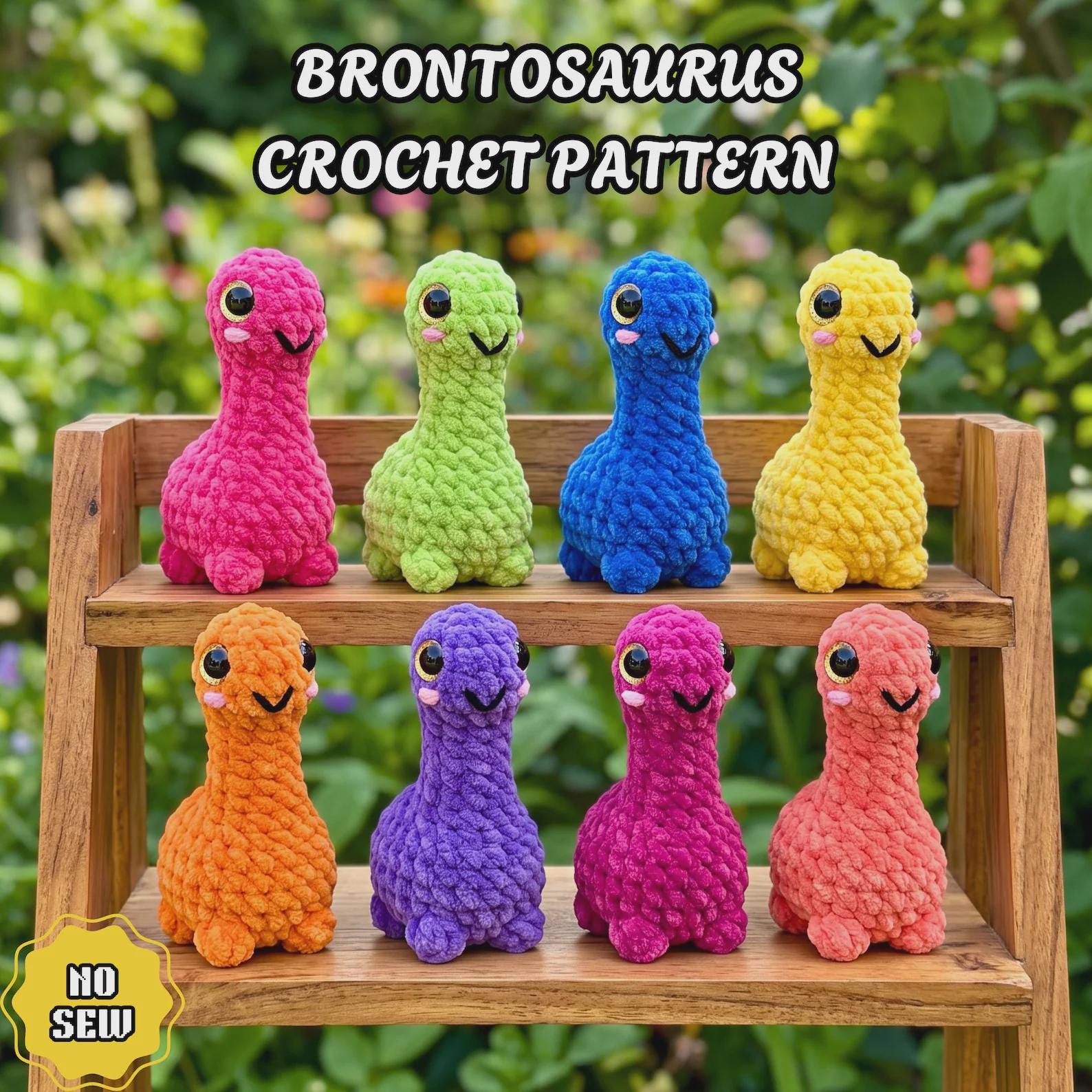 30 Brontosaurus Crochet Patterns for Cute Dino Gifts, Nursery Decor, and Plushies 10 Brontosaurus Crochet Pattern PDF, No Sew Dinosaur Amigurumi, Easy Beginner Brontosaurus...