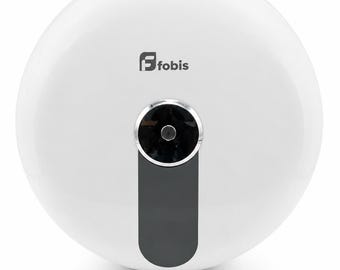 Dispensador de papel higiénico Fobis de pared para uso comercial.