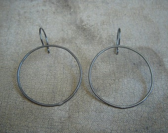 Large Circle Earrings with French Wires