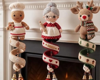 Crochet Reindeer Bookmark: Festive Amigurumi with Sweater & Bells (PDF Pattern)