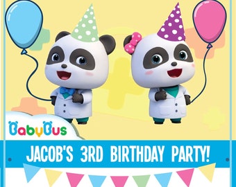 Babybus Birthday Invitation - Digital Invitation