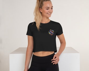 Mexikanisches Besticktes Crop T-Shirt