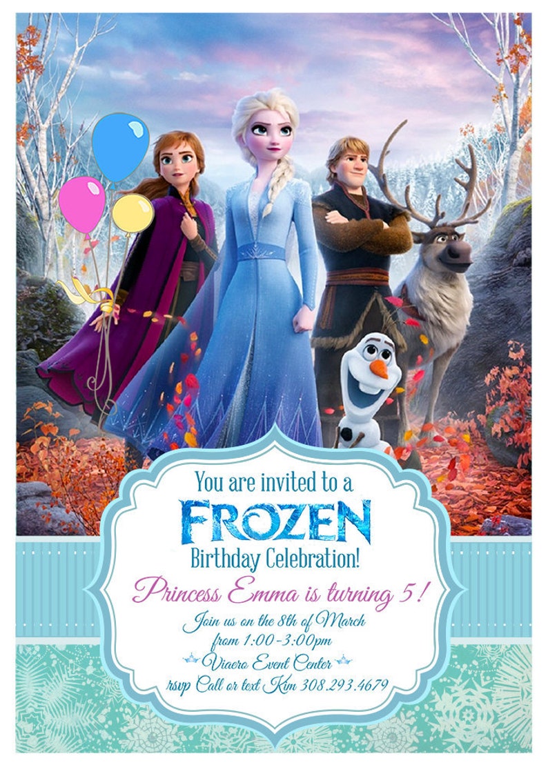 Disney Frozen Birthday Invitation image 1