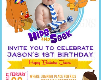 Hide and Seek Birthday Invitation