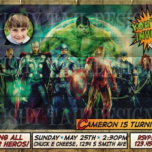 Die Avengers Geburtstagseinladung Bild 2