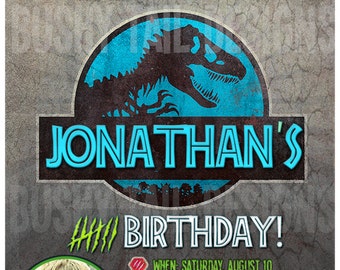 Jurassic World  Birthday Invitation