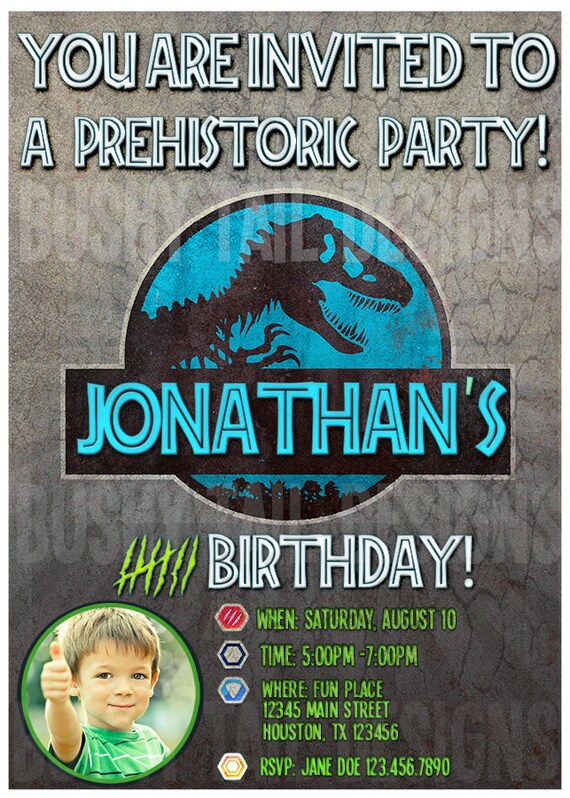 Jurassic World Birthday Invitation | Etsy