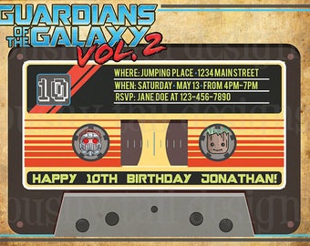 Guardians of the Galaxy Birthday Invitation