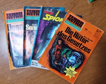 German paperbacks. Terra Astra and Silber Krimi Spionage, series.   FREE SHIPPING