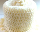 Bathroom Tissue Cover, Cream, Off White, Handmade, Tissue Cover, Unique, Toilet Paper Cover, Bathroom Decor, TP Cover, Bath Accessory, Retro
