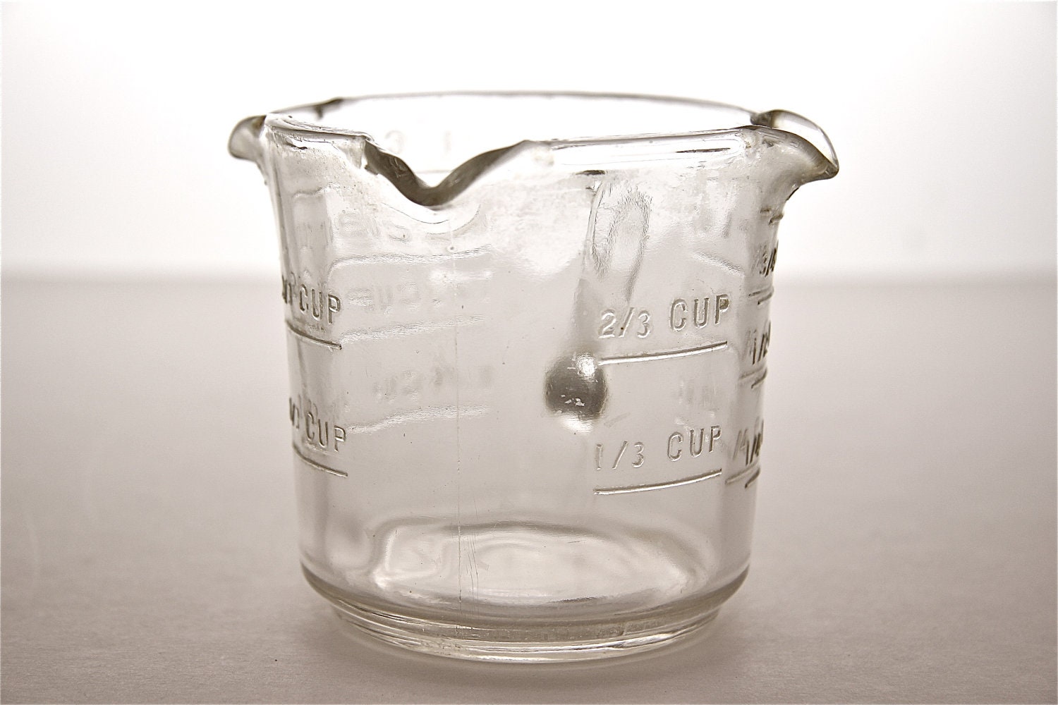 3 Spout Glass Measuring Cup VINTAGE Etsy